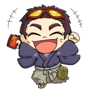 はたっぴブログのキャラ:エリア:喜んでいる時:全体像