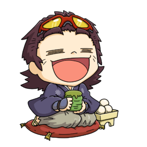 はたっぴブログのキャラ：エリア：くつろいでいる時：全体像