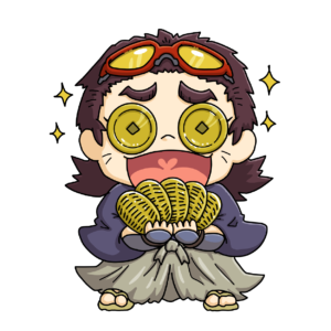 はたっぴブログのキャラ：エリア：目がお金になっている時：全体像