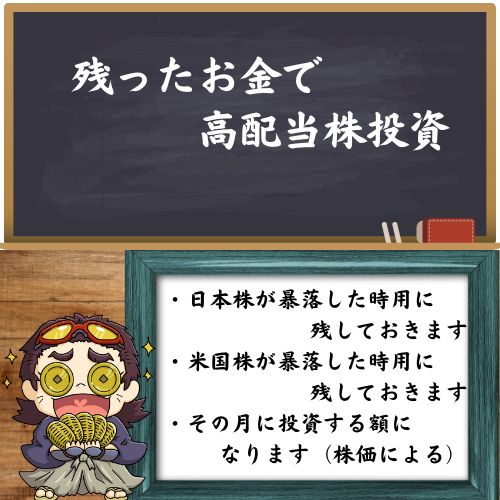 残ったお金で高配当株投資をオススメしています
